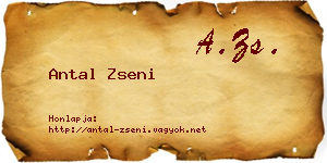 Antal Zseni névjegykártya