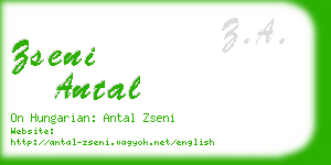 zseni antal business card